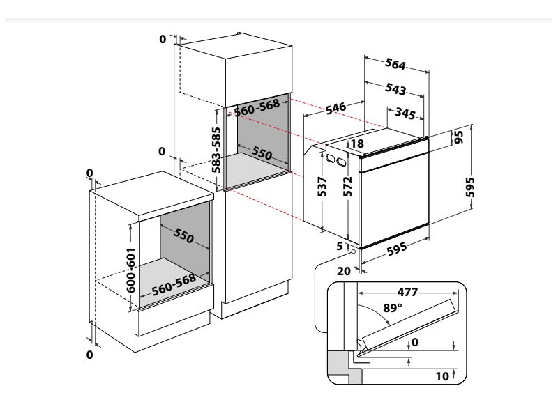 Whirlpool W9 OM2 4S1 P BSS Beépíthető sütő