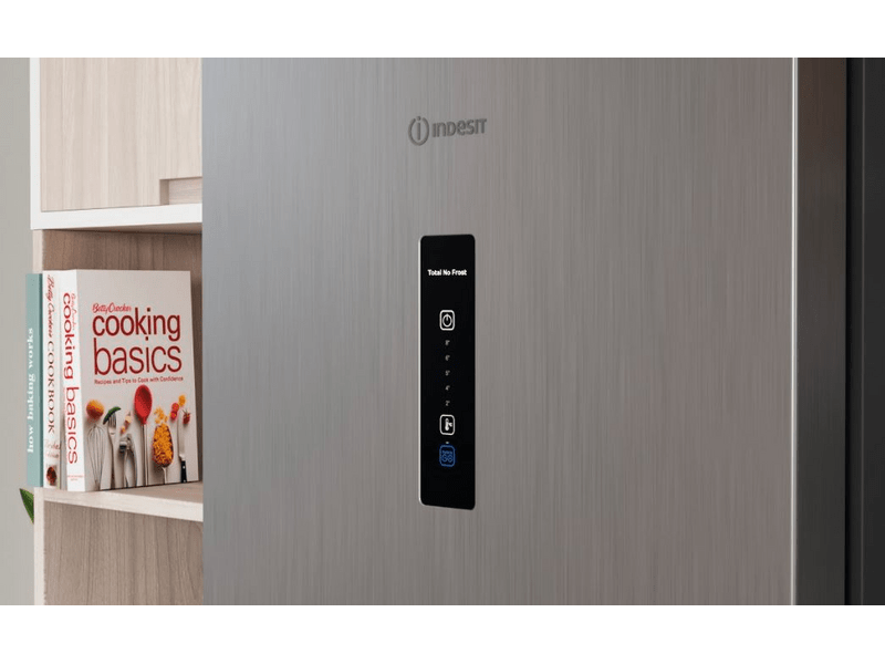Indesit INFC8 TO32X Alulfagyasztós kombinált hűtőszekrény, inox