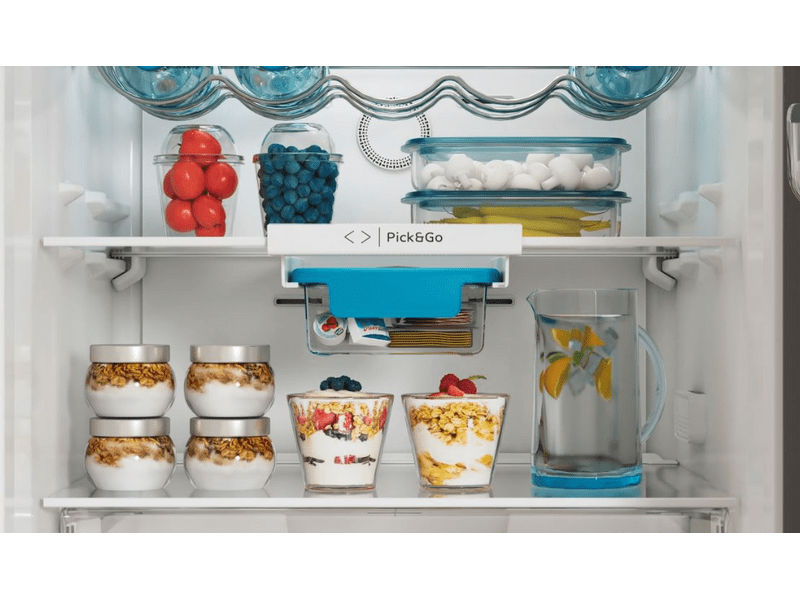 Indesit INFC8 TO32X Alulfagyasztós kombinált hűtőszekrény, inox