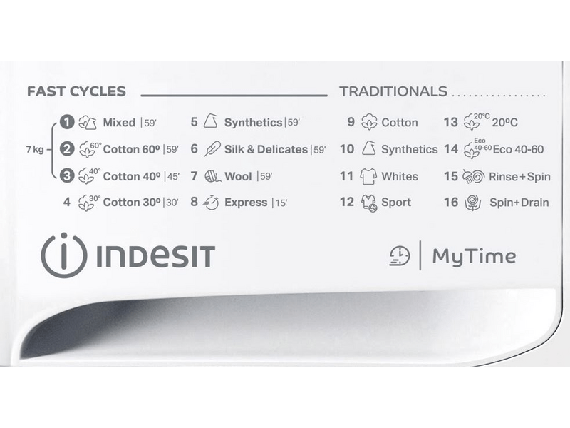 Indesit MTWE 71252 WK EE Elöltöltős mosógép
