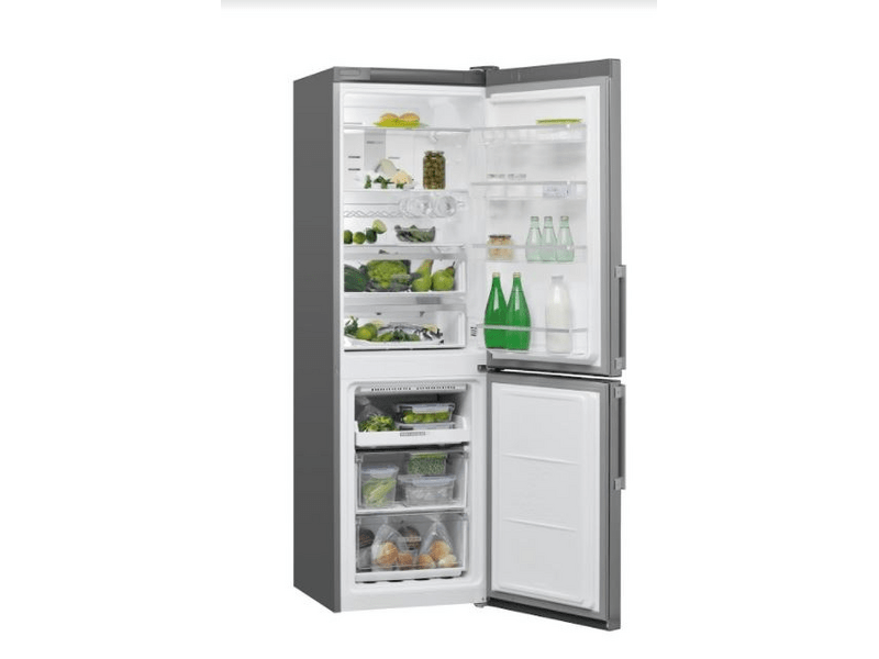 Whirlpool W7 831T OX H Alulfagyasztós kombinált hűtőszekrény, Inox