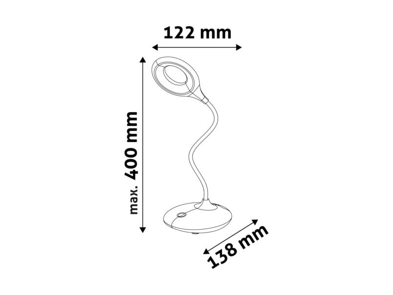 Avide ABLDL-MIN-4W LED asztali lámpa, fehér