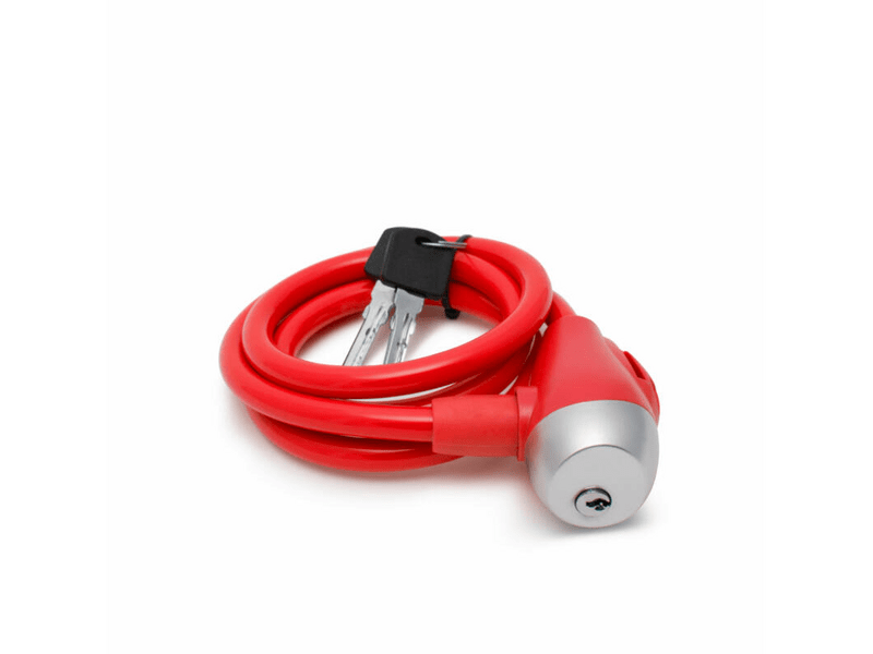 Wheel Zone 57077RD Kerékpár sodrony lakat, piros