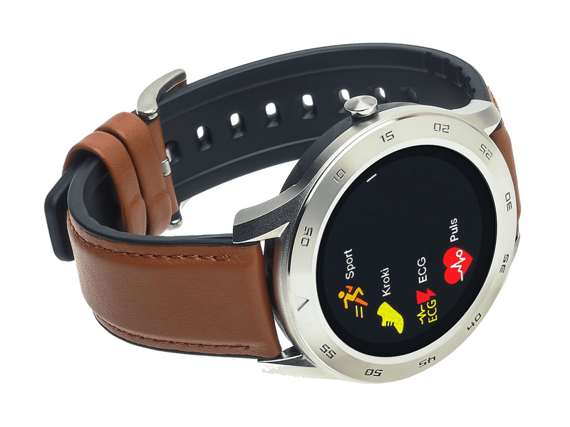 Garett GT22S LEA LBR bőr szíjas okosóra, barna