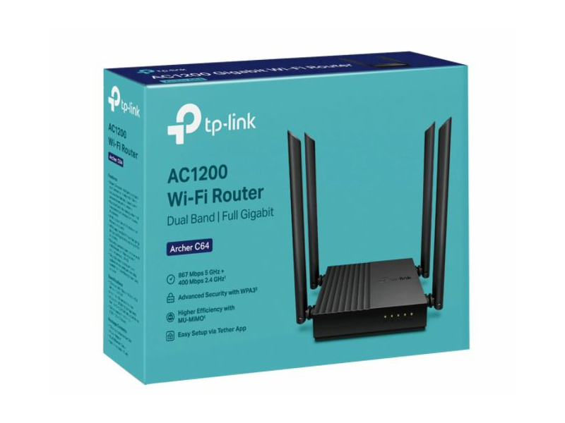 TP-Link Archer C64 router AC1200  Router, 867 Mbps