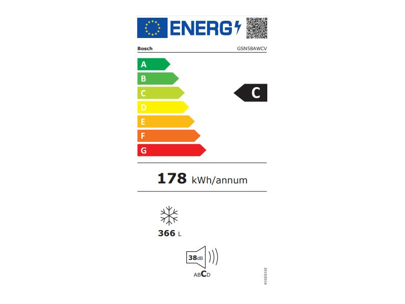 Bosch GSN58AWCV Szabadonálló fagyasztószekrény
