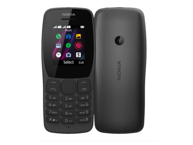 Nokia 110 Mobiltelefon, fekete + Yettel kártya csomag