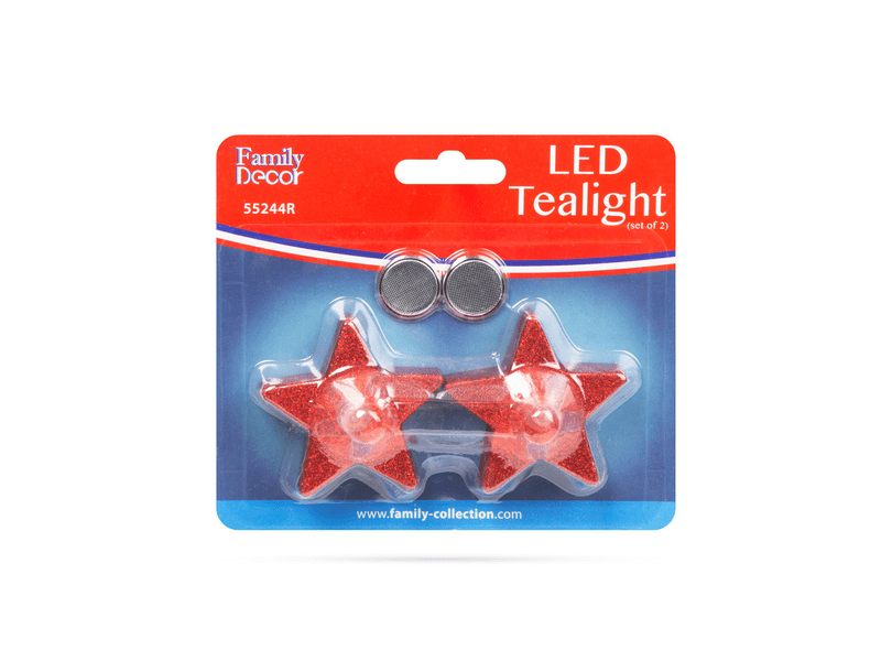 Family 55244R 2db LED-es teamécses, piros
