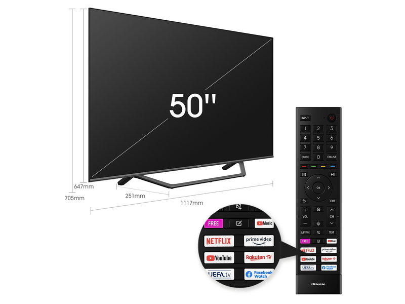 Hisense 50A7GQ 4K UHD Smart QLED TV