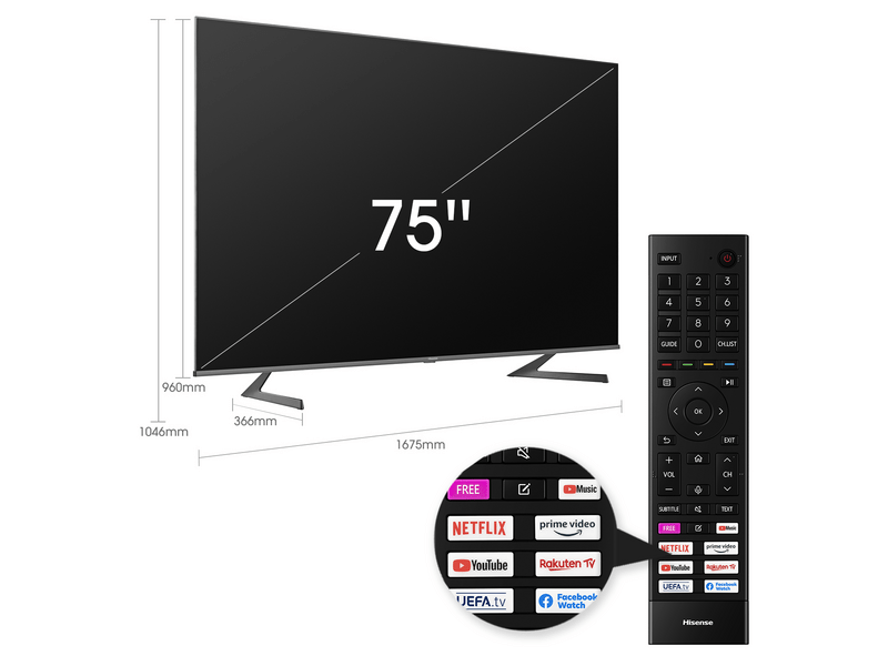 Hisense 75A7GQ, UHD 75