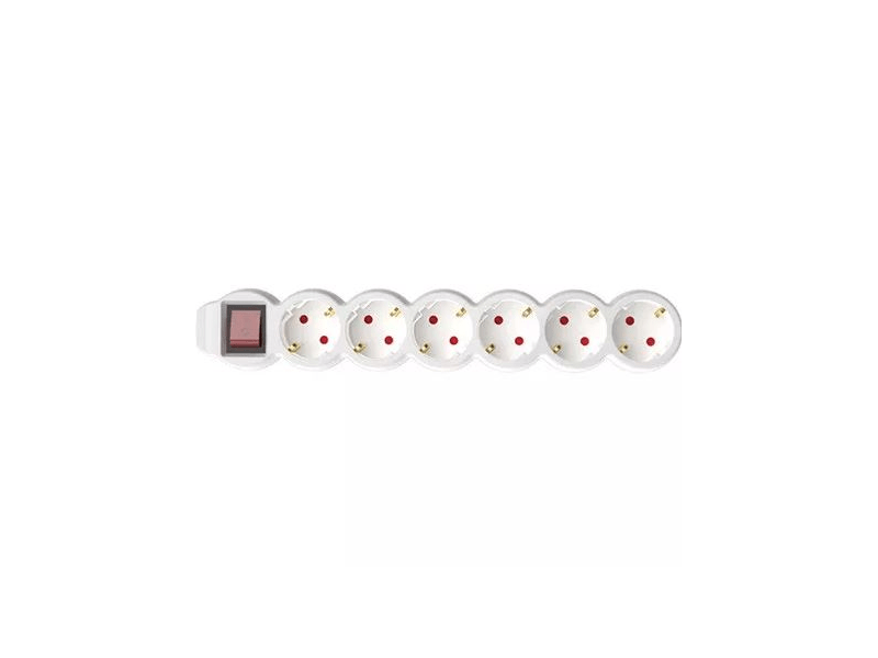 Home by Somogyi hálózati 6-os elosztó, 1,5 m, fehér NV6K-3/WH/1.5