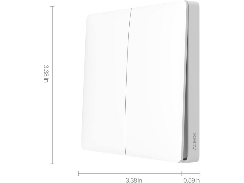 Aqara H1 pametni zidni prekidač, bez nule, dvostruki (WS-EUK02)