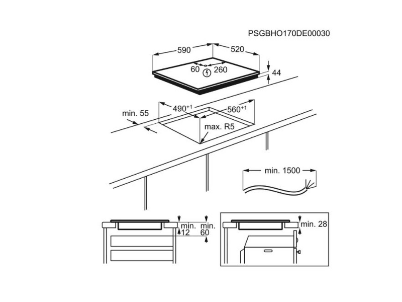 Electrolux EIS62441 Beépíthető indukciós főzőlap