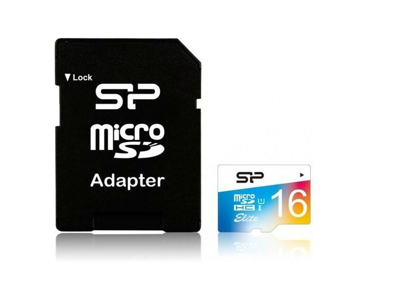 Silicon Power microSDHC Elite UHS-1 16GB + adapter SP016GBSTHBU1V20SP