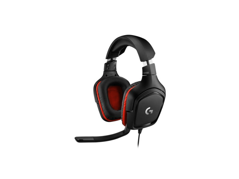 Logitech G332 Fejhallgató, fekete-piros