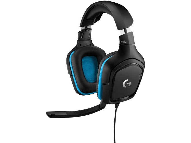 Logitech G432 7.1 gaming slušalice, crno-plave