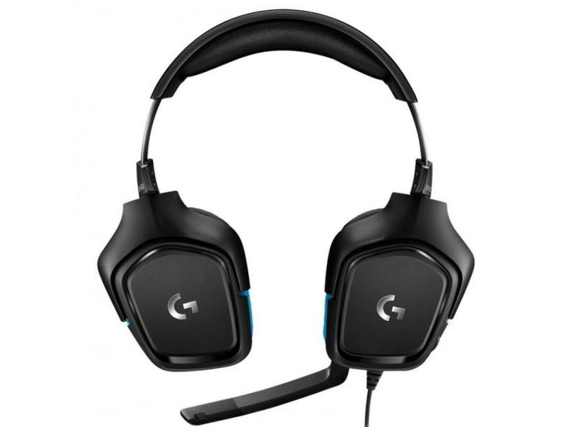 Logitech G432 7.1 gaming fejhallgató, fekete-kék