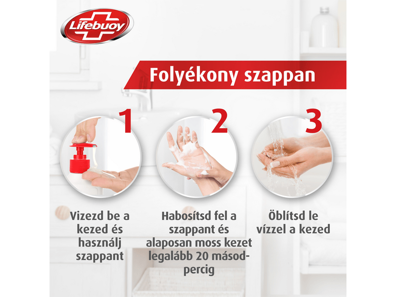 Lifebuoy Total folyékony szappan antibakteriális összetevőkkel, 250 ml