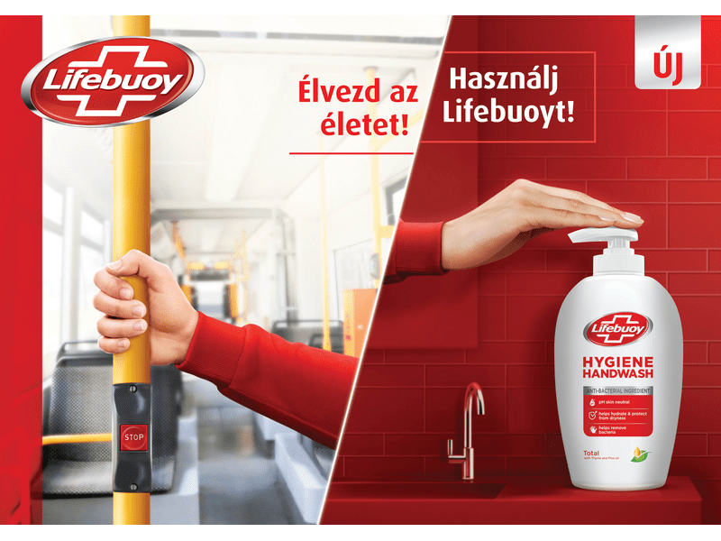 Lifebuoy Total folyékony szappan antibakteriális összetevőkkel, 250 ml