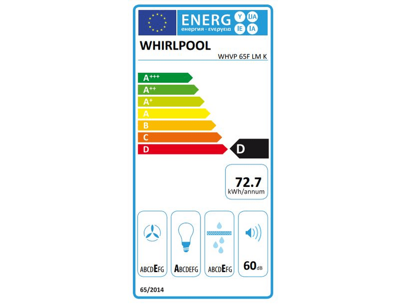 Whirlpool WHVP 65F LM K Fali páraelszívó