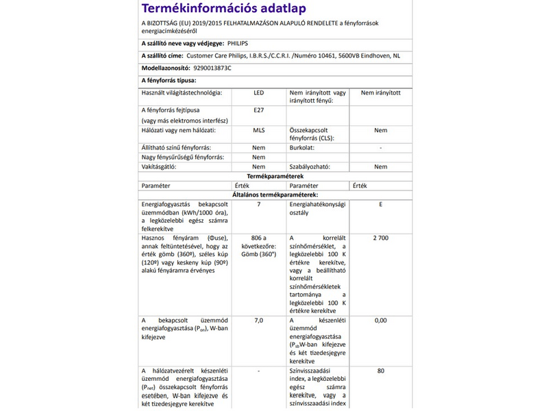 Philips 195991 LED izzó