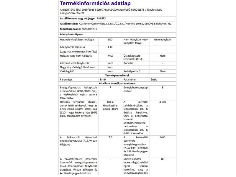 Philips 195973 LED izzó