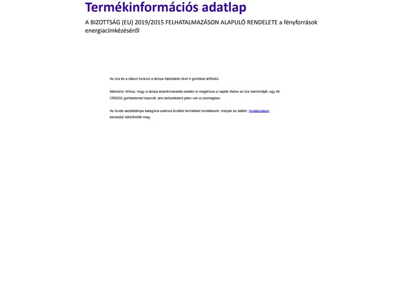 Avide ABLDL-BLC-6W-WH LED asztali lámpa, fehér