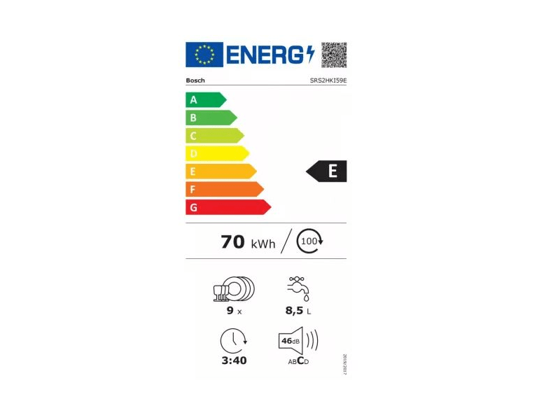 Bosch SRS2HKI59E Szabadonálló mosogatógép