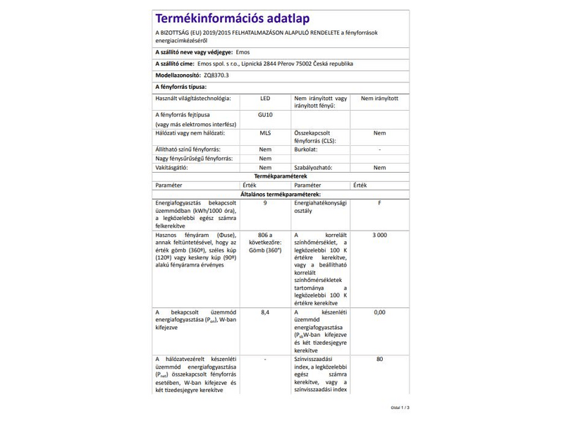 EMOS LED Izzó (ZQ8370)
