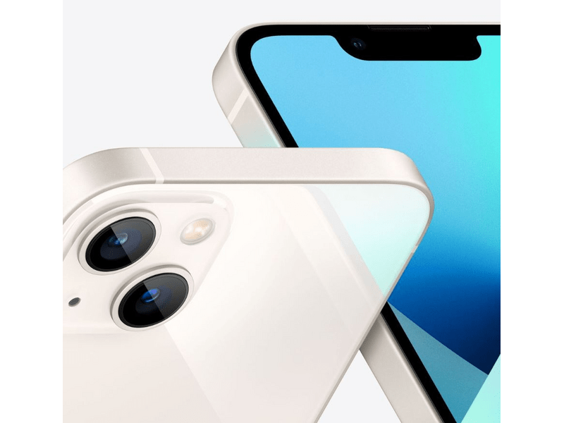 Apple iPhone 13 128GB Okostelefon, Csillagfény fehér (MLPG3HU/A)