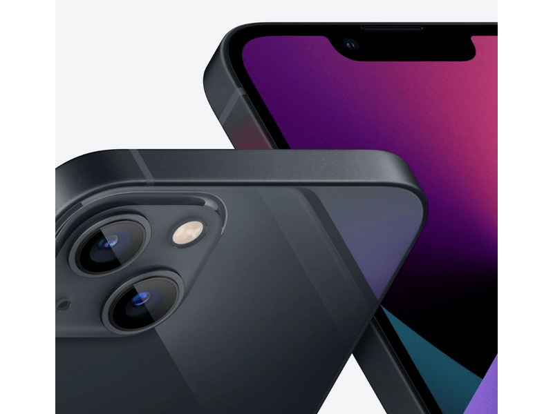 Apple iPhone 13 256GB Okostelefon, Éjfekete (MLQ63HU/A)