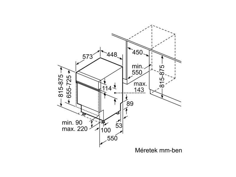 Bosch SPI6YMS14E Beépíthető mosogatógép