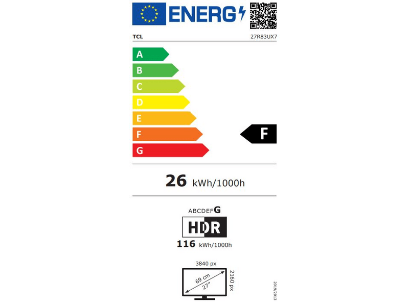 TCL 27R83U 4K UHD mini LED Gaming monitor