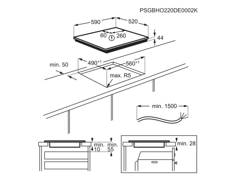 Electrolux EIS67453 800 Sense Boil+Fry Beépíthető indukciós főzőlap