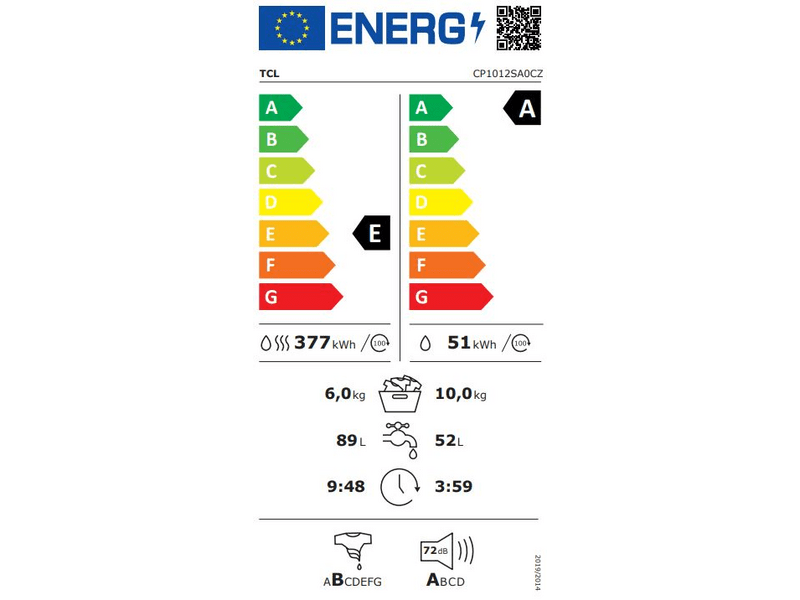 TCL CP1012SA0CZ Mosó- szárítógép
