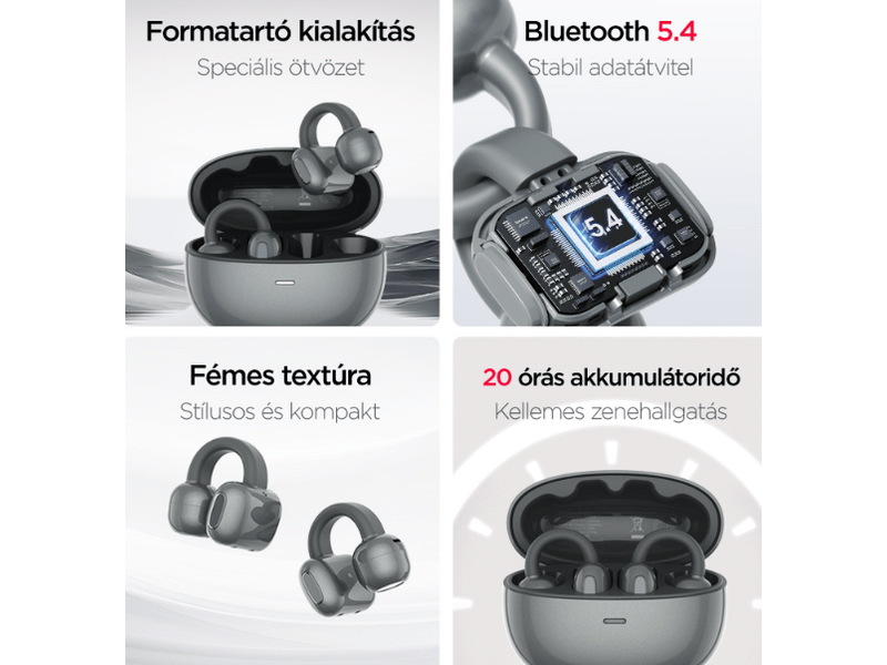 ZTE Nubia Live Clip TWS fülhallgató, szürke