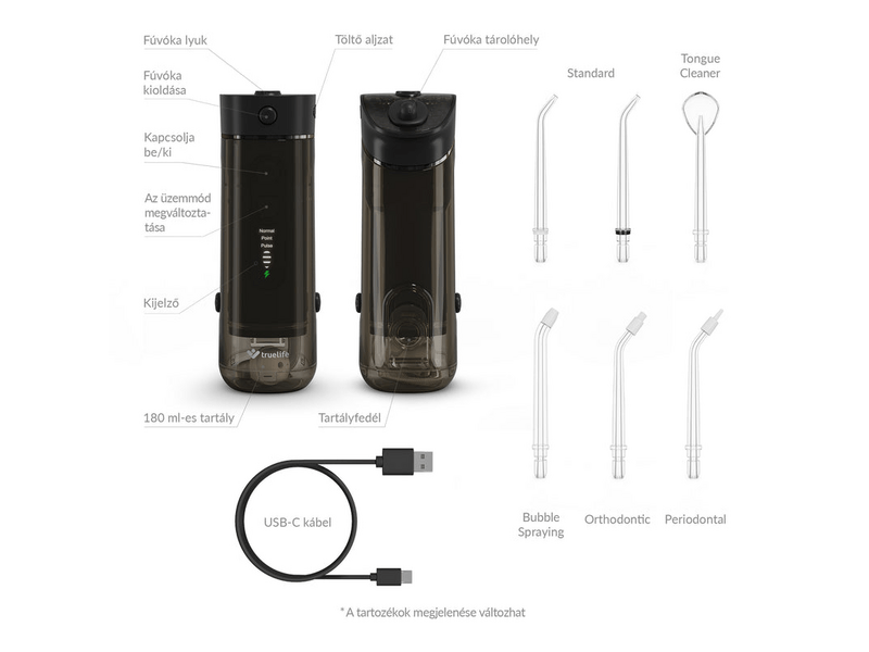 TrueLife AquaFloss Mini M50 szájzuhany, fekete