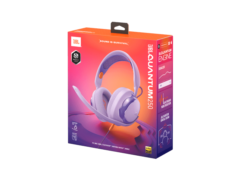 JBL Quantum 250 Gaming headset, lila