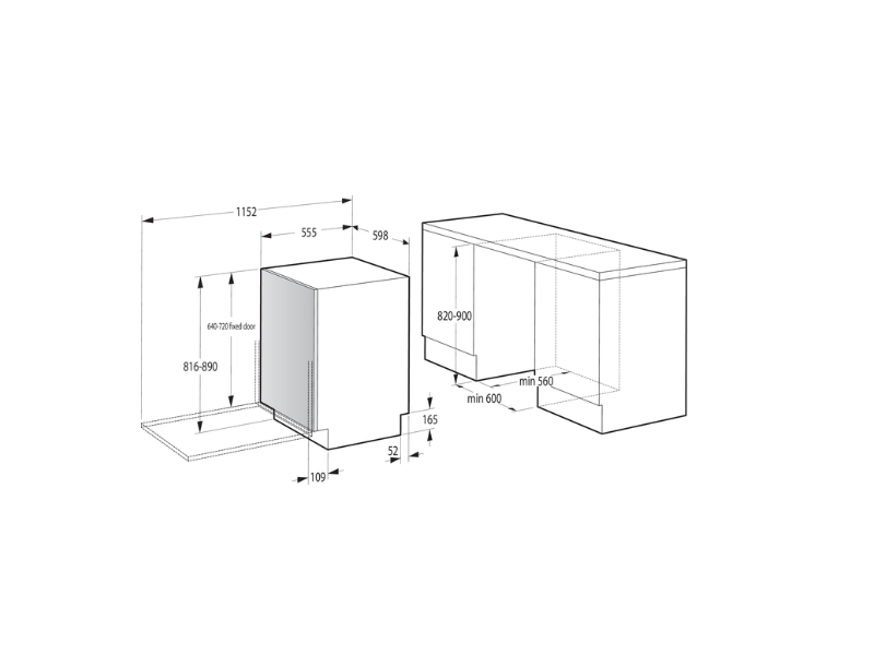 Gorenje GV663A66 G600 Teljesen beépíthető mosogatógép