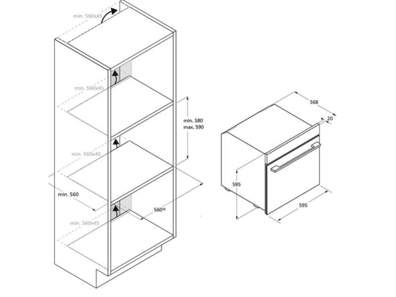 Haier H6 ID66C3YTB ID Series 6 Beépíthető sütő