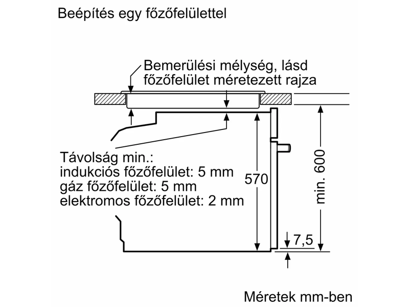 Beépíthető sütő,71l sütötér,nemesacél