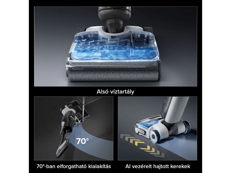 Roborock F25 ACE száraz-nedves vezeték nélküli porszívó, fekete (VCRO-F25-ACE)