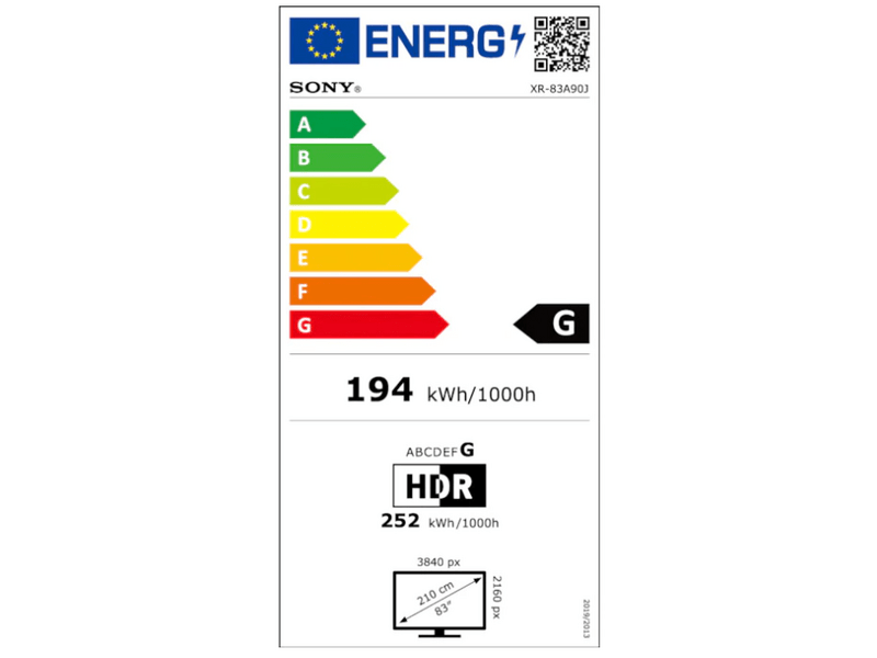 Sony XR83A90JAEP 83'' OLED Smart LED Televízió