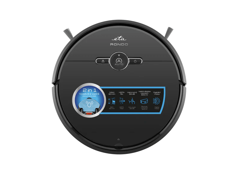 Eta Rondo Robotporszívó, fekete