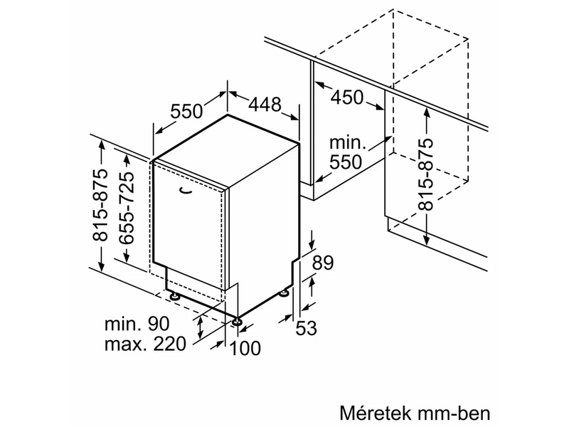 Bosch SPV6EMX09E Beépíthető mosogatógép