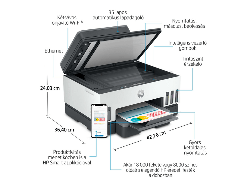 HP Smart Tank 750 Színes multifunkciós nyomtató (6UU47A)