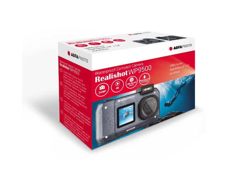 AgfaPhoto Realishot WP9500 vízálló digitális fényképezőgép, fekete
