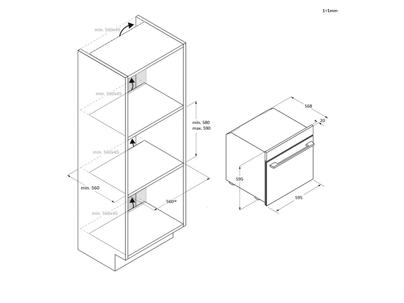 Haier H6 ID25G3HTB Beépíthető sütő