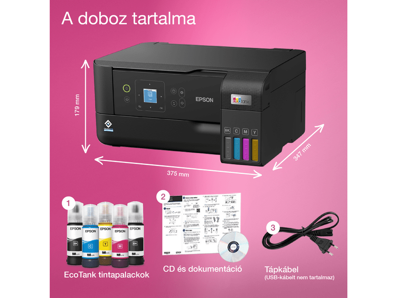 Epson L3560 színes MFP, WiFi, 6600/5900 oldal tintával