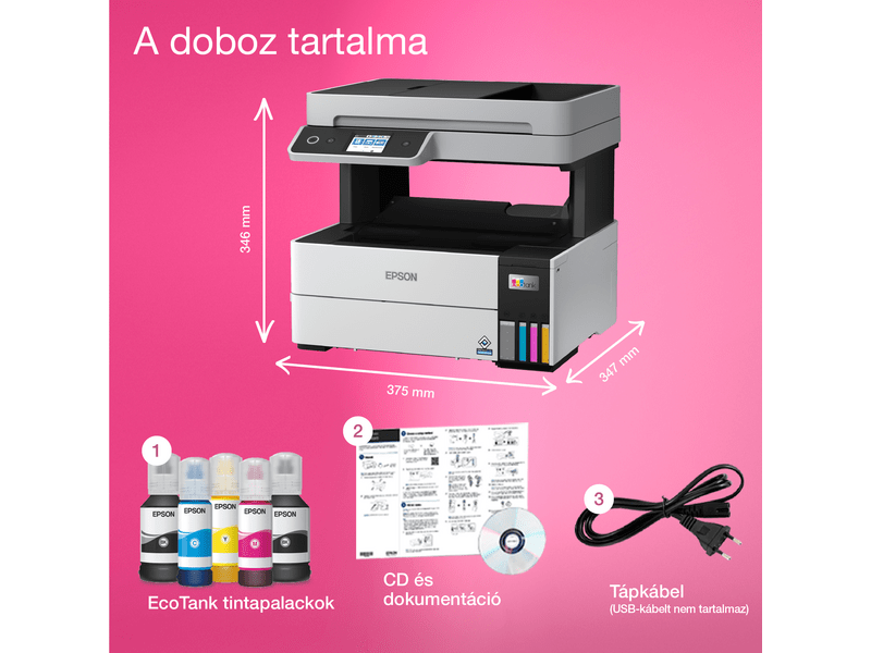 Epson L6460 színes MFP, DUPLEX, 13 000/5200 oldal tintával